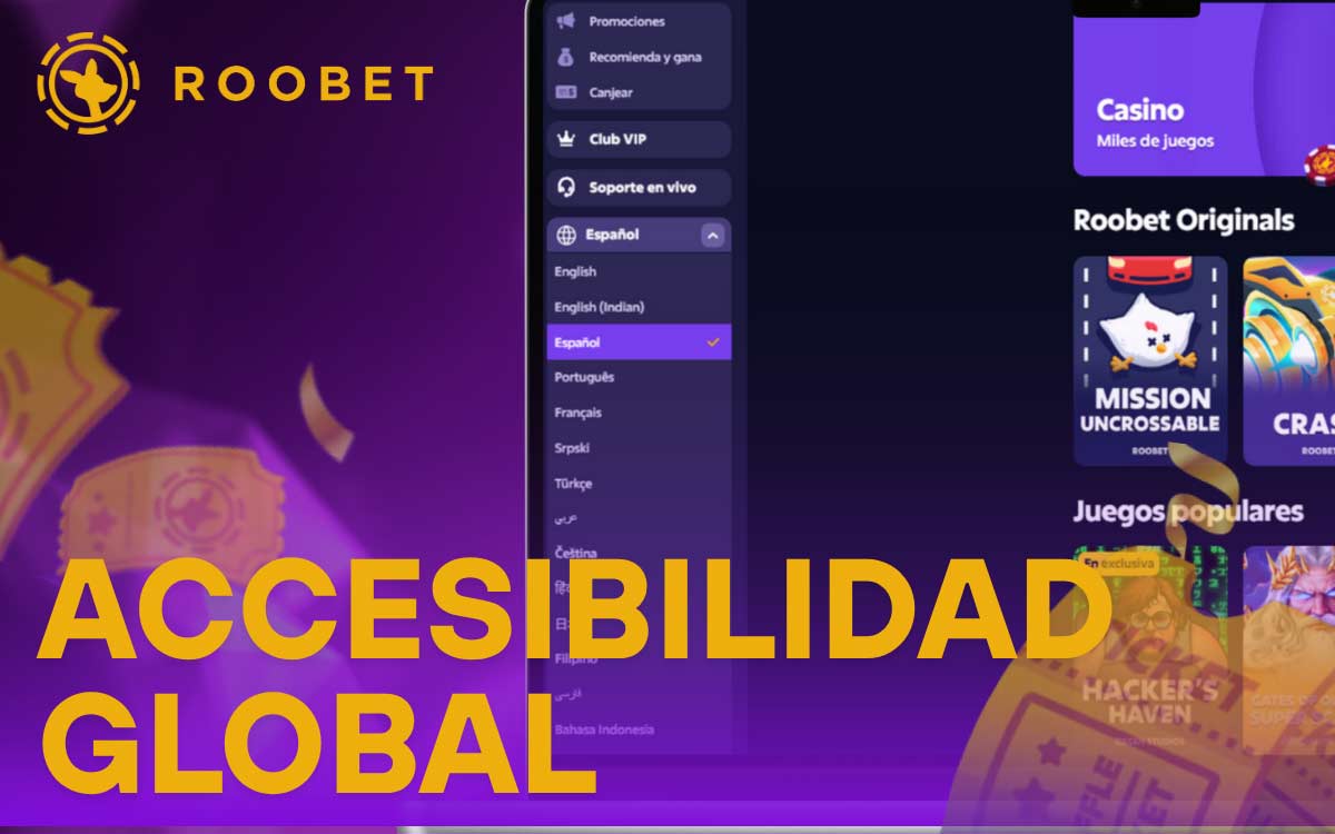 Roobet está disponible para los jugadores