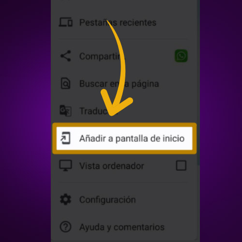 Selecciona "Añadir Roobet a la pantalla de inicio"