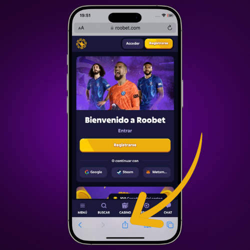 Haga clic en el ícono Compartir